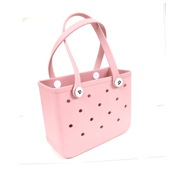 Baby ( Bogg style ) Bag in Bright Coral - 15" W x 13" H x 5.25" D - NEW - Picture 4 of 5